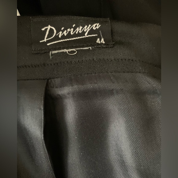 Soft and shiny fine wool blend black blazer & straight pants 2 Pc suit US 12 - Picture 9 of 16